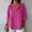 Hot Pink, variant on YHAJDS Women's T-Shirts Solid Color V Neck 3/4 Sleeve Relaxed Fit Casual Everyday Top
