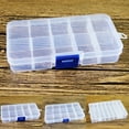 thumbnail image 3 of Allume Jewelry Organizer, Small Plastic Jewelry Box(15 grids) with Movable Dividers Earring Storage Containers Clear, 3 of 3