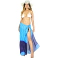 thumbnail image 2 of LA LEELA Women's Sarong Bikini Wraps Cover up Wrap Skirt Bathing suit Swimwear Swimsuit Beach Coverup for Women One Size Denim, Tie Dye, 2 of 4
