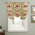 thumbnail image 2 of Desert Camels Balloon Curtains 63 Inch Length for Living Room/Bedroom, Tropical Palm Trees Sand Cords Brown Rod Pocket Privacy Door Curtains Decorative Tie Up Shade for Window 52"x63", 2 of 8