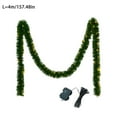 thumbnail image 3 of 13FT Artificial Christmas Garland with LED String Lights Battery Operated Greenery Garland for Indoor Outdoor Stair Railing Mantle Home Holiday Party Wedding Xmas Decorations(Batteries Not Included), 3 of 6
