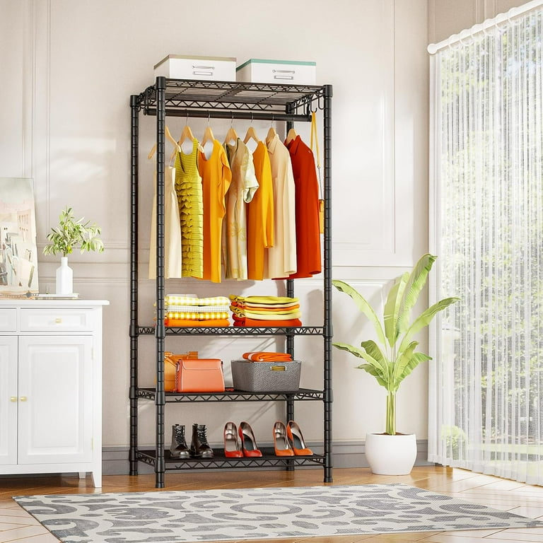 Mini Portable Closet, Tiers Freestanding Clothing Garment Rack