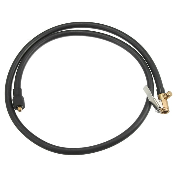 Unique Bargains 100cm 39.37" Tire Tyre Inflator Pump Hose with Locking Air Chuck Deflated for Car Motorcycle Black
