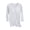 White, variant on Women's 3/4 Sleeve Round Neck Sequin Top Casual Comfy Pajama Loungewear Solid Color Built-in Bra T-shirt, White XXL