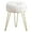 Beige and Golden Foiling, variant on Vanity Stool, White Vanity Stools for Makeup Room, Round Ottoman Foot Stool, Velvet Footrest Vanity Chair for Bathroom Vanity, Bedroom, Living Room, Entryway, Offices