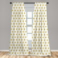 thumbnail image 4 of Ambesonne Frogs Curtains, Repeating Animals Pattern, Pair of 28"x84", Orange and White, 4 of 4