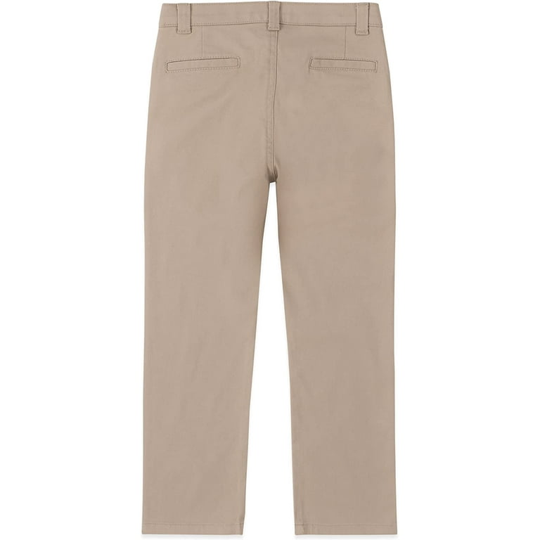 IZOD Boys School Uniform Flat Front Twill Pants 8 Khaki IZOD Boys School Uniform Flat Front Twill Pants 8 Khaki