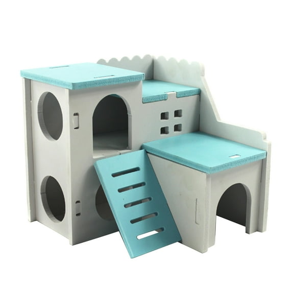 Wood Hamster Rat Mouse Hideout House Hut Hamster Nest Wooden Toy Habitats Decor Chinchilla Nest DIY Hideout Hut