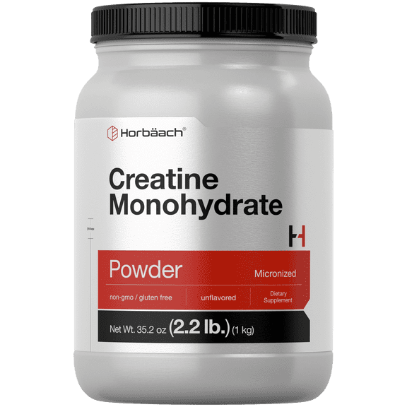 Creatine Monohydrate Powder | 2.2lbs (35.2 oz) | Unflavored Supplement for Men and Women | by Horbaach