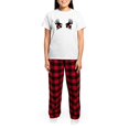 thumbnail image 4 of CafePress - Red Anime Eyes Pajamas - Women's Short Sleeve Print T-Shirt and Pants Light Cotton Pajama Set, 4 of 7