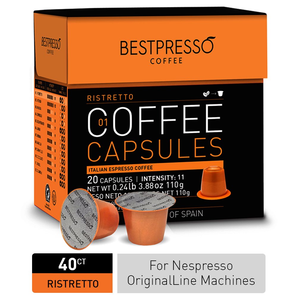 Bestpresso Coffee For Nespresso OriginalLine Machines, Ristretto Blend