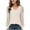 Beige, variant on Blouse for Women Lace Long Sleeved Round-Neck Solid Color Patchwork T-Shirt Pullover Blouse Blue M,Womens Tops