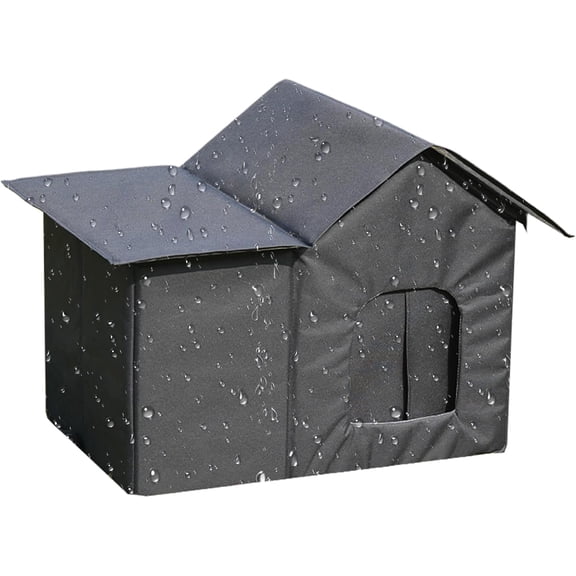 Outdoor Cat House Weatherproof, Insulated Weatherproof Cat Shelter, Winter Outside Pet Shelter for Garden Patio Backyard Balcony Garages Dog Bunny Kitten Animal