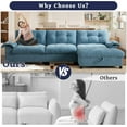 thumbnail image 6 of 104" Cloud Couch Sectional Sofa with Storage Ottoman, L Shaped Modular Sofa with Cup Holder & Side Storage Pockets & USB Charging Port, Chenille 4-Seat Sofa for Living Room, 6 of 9