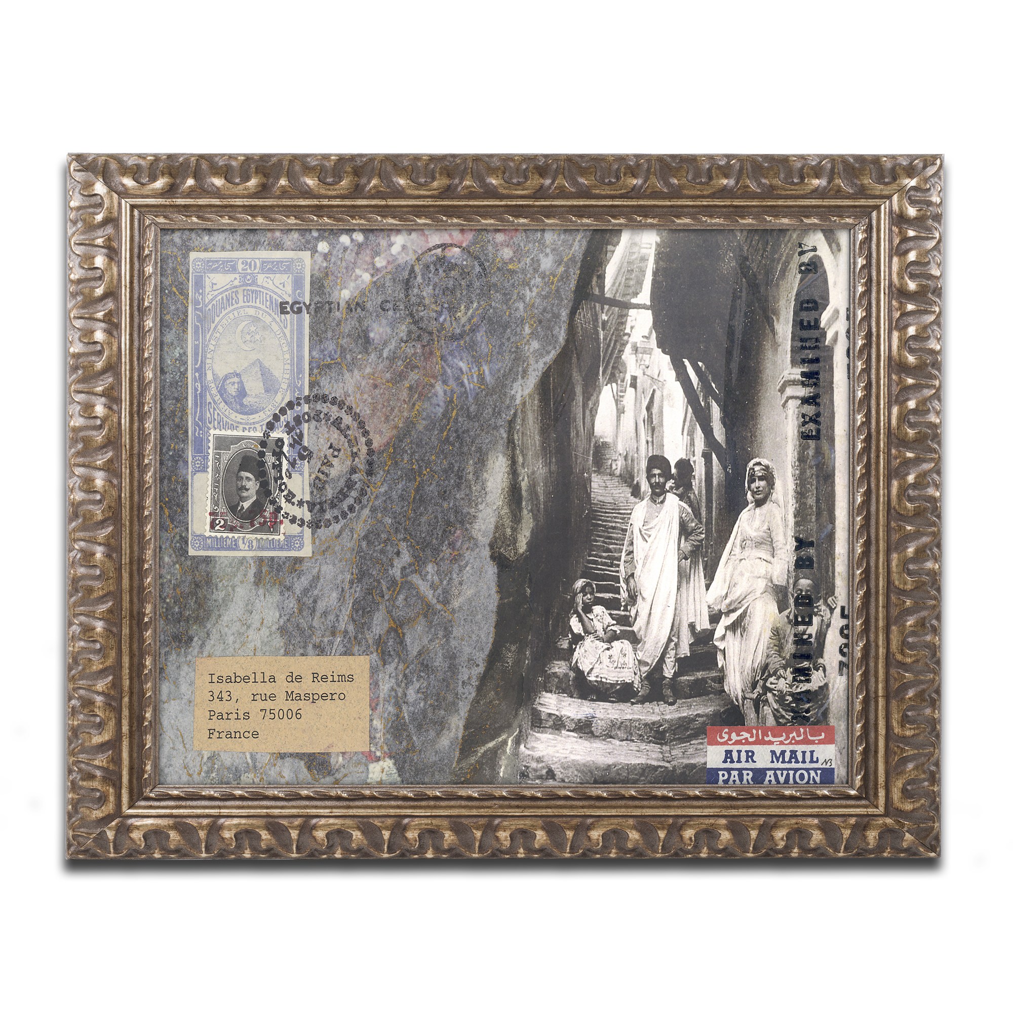 Trademark Fine Art 'Poker Dogs 2' Canvas Art by Jenny Newland, White Matte, Wood Frame