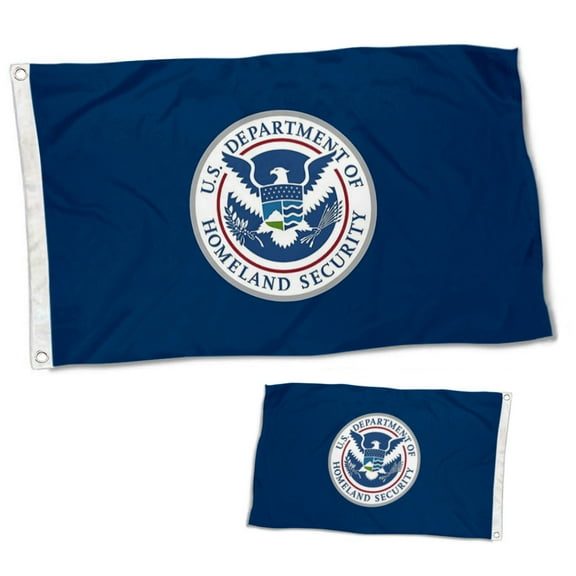 Dutern Double Sided The United States Department of Homeland Security DHS Flag Banner 3 Ply with Brass Grommets 2x3 Feet