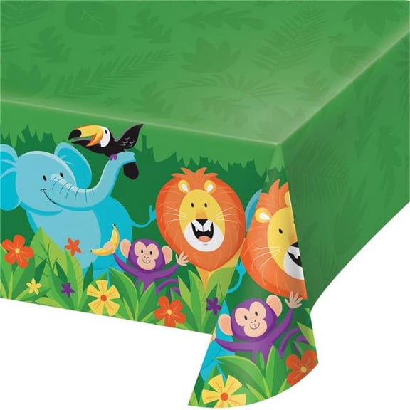 Creative Converting 340208 Jungle Safari Plastic Tablecloth