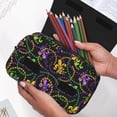 thumbnail image 7 of Hirioo Mardi Gras6 for Large Grid Mesh Pencil Case with Zipper Stationery Organizer Case, 7 of 7