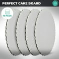 thumbnail image 4 of O'Creme White-Top Scalloped Round Cake and Pastry Board 3/32 Inch Thick 10, 12 Inch, 4 of 6
