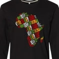 thumbnail image 4 of Inktastic Black History Month Africa in Handmade Textile Fabric Long Sleeve T-Shirt, 4 of 5