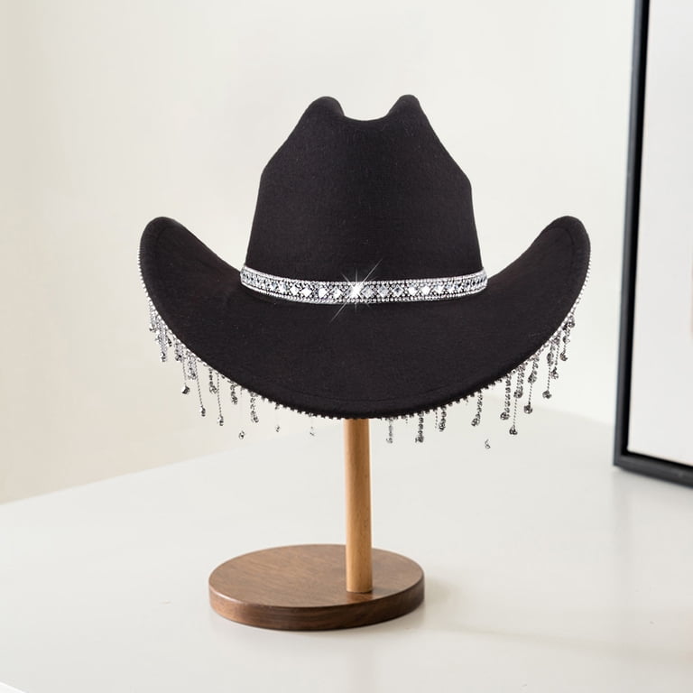 Bridal Cowgirl Hat for Women Rhinestone Cowboy Hat Unique  display picture 1