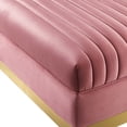 thumbnail image 6 of Modway Sanguine 3 Piece Performance Velvet Sectional Sofa Set in Dusty Rose, 6 of 8