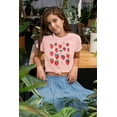 thumbnail image 5 of VILOVE Womens Strawberries Graphic Tees Crew Neck Short Sleeve Fruit Strawberries Shirts, 5 of 7