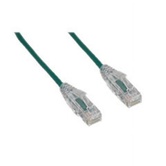 CableWholesale 13X6-65102 2 ft. Slim Cat6a Snagless Patch Cable, 10Gb - 500MHz, Green