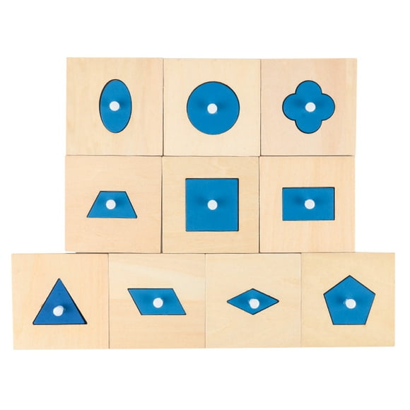 10 piezas de juguetes de educación temprana bloques de construcción de madera forman juguetes de cognición