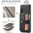 thumbnail image 4 of Phone Case for Samsung Galaxy S21 5G 6.2 inch Wallet Cover with Tempered Glass Screen Protector and RFID Credit Card Holder Leather Cell Accessories S 21 21S G5 GS21 X21 D21 4G Women Men Black, 4 of 7
