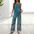 thumbnail image 2 of Nmmued Pants Sets Women 2 Piece Outfits, Summer Sets for Women, Loose Fitting Tank Tops for Women, Wide Leg Pants Woman, Travel Outfits for Women, Blue L, 2 of 5