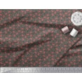 thumbnail image 2 of Soimoi Gray Cotton Duck Fabric Leaves & Bunchberry Floral Fabric Prints By Yard 44 Inch Wide, 2 of 3