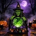 thumbnail image 4 of Clearance Halloween Crystal Ball Decoration, Resin Horror Ball with Ghost Skull Patterns, Spooky Tabletop Decor for Porch Yard Window Party Haunted House, 4 of 5