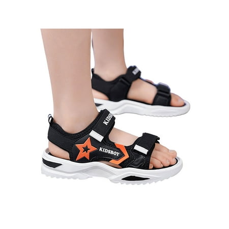 

UKAP Children Sport Sandal Fisherman Sandals Hiking Beach Shoes Adjustable Strap Quick Dry Boys Hook And Loop Lightweight White 2Y