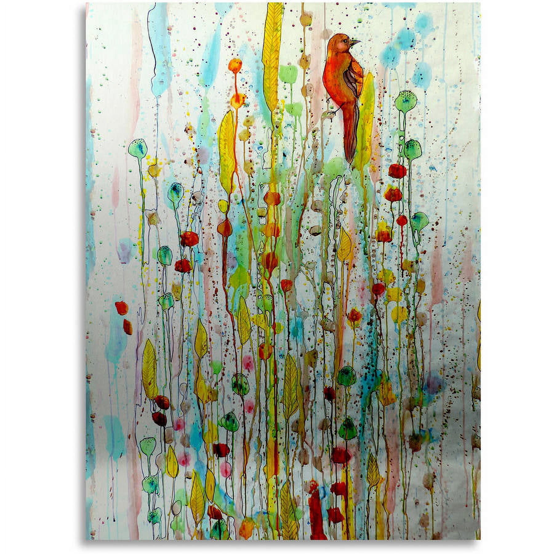 Sylvie Demers 'Pause' Floating Brushed Aluminum Art