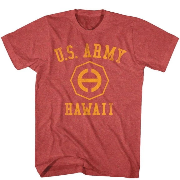 Army Hawaii Red Heather Adult T-Shirt 5Xl