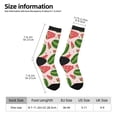 thumbnail image 2 of Susaid Watermelon Print Men's Moisture Wicking Cushioned Crew Work Boot Socks Suitable for Size 36-45, 2 of 6