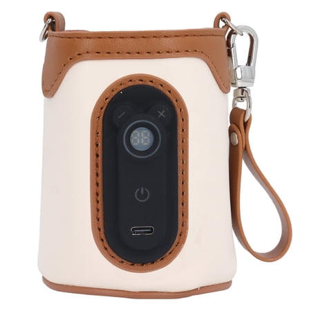 M Buder Baby Bottle Warmer USB Powered 26 Gears Temperature Adjustable Portable Bottle Milk Warmer for Home Family Travel Large, Silicone (5.51 inches / 14 cm)