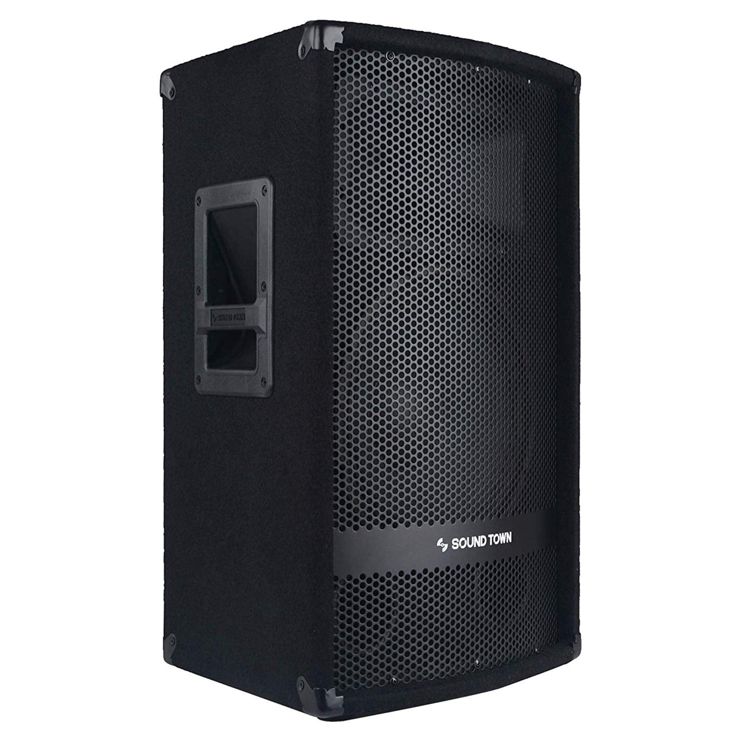 Sound Town Professional PA Speaker System with Two 12” Passive PA Speakers and One 2-Channel UPDM Power Amplifier for Live Sound, Karaoke, Bar, Church