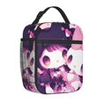 thumbnail image 2 of Kuromi Lunch Bag Anime Lunch Tote Bag Reusable Insulated Lunch Box Portable Lunch Bento Box For College Work Office Picnic 10x8x4 Inch, 2 of 9