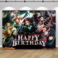 thumbnail image 3 of Fondo de fiesta de Demon Slayers, fondo de fotografía de cumpleaños para niños Kamado, pancarta colgante de pared decorativa de Tanjirou Nezuko, 3 of 5