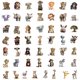 thumbnail image 2 of Calcomanías de vinilo con bonitos animales impermeables, 50 unidades, 2 of 2