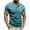 Blue Short Sleeve for Men, variant on Men's Short Sleeve Stand Collar Top Multi-Button Closure Form-Fitting Fabric Comfortable Casual Daily Wear Army Green XXL
