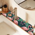 thumbnail image 2 of Yayeee Faucet Mat for Kitchen Sink 14.7" Diatomite Long Splash Guard Pad, Flamingo Leaves Pattern, 2 Pack, 2 of 7