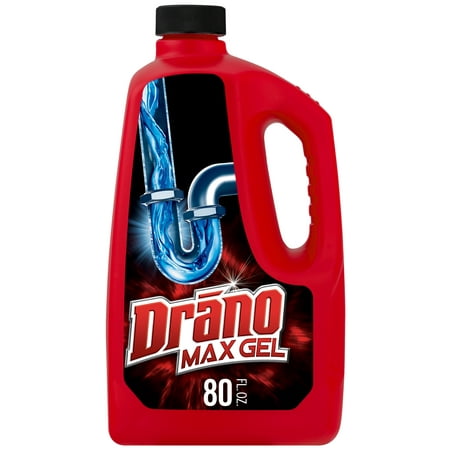 Drano Max Gel Clog Remover, 80 fl oz (Best Drain Cleaner For Hair Clogs)