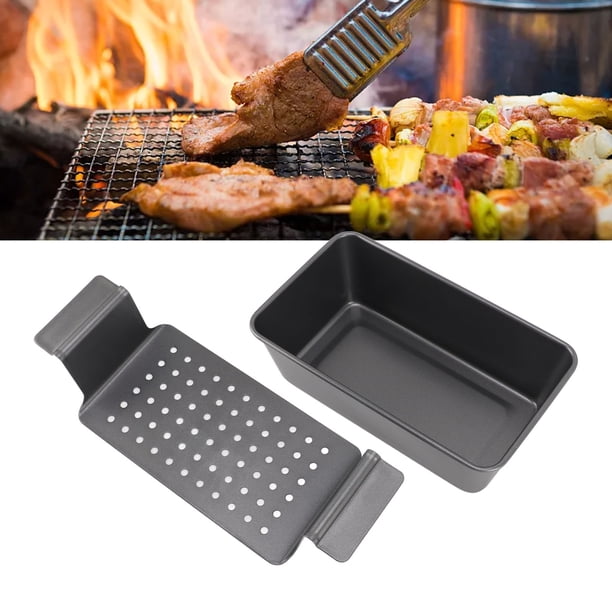 Bandeja moldes para Pan de carne con bandeja de drenaje de acero al carbono conductividad del calor molde para hornear antiadherente para hornear pan en horno ANGGREK Otros
