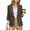 *2-Brown, variant on Women's Ruched 3/4 Sleeve Single Button Blazer,Shawl Lapel Slim Fit Work Jacket For Women, Ladies' Solid Color Casual Office Coat With Pockets,Beige,S-2XL