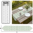 thumbnail image 3 of Green Stripes Table Runner Linen Burlap Table Runner 70 Inches Long Farmhouse Modern Abstract Art Dresser Scarves for Kitchen Island Coffee Dining Room Party Wedding Banquet Holiday Decor 13"x70", 3 of 8