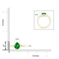 thumbnail image 4 of ANGARA Solitaire Pear-Shaped Lab Grown 1.5 Ct Emerald Bypass Engagement Ring for Women in 14K Yellow Gold (Size-9x7mm) | May Birthstone, Anniversary, Jewelry Gift for Women | Lab-Grown Emerald Ring, 4 of 7