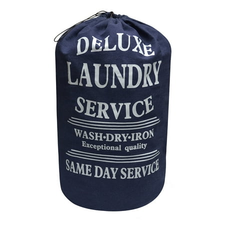 Real Home Large Heavy Duty Navy Canvas Laundry Bag - www.lvbagssale.com